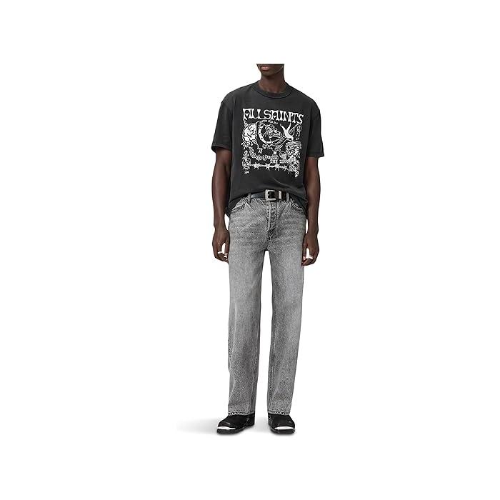(取寄) オールセインツ メンズ ショート スリーブ クルー AllSaints men Chingford Short Sleeve Crew Washed Black ALLSAINTS（オールセインツ） (取寄) メンズ ショート スリーブ クルー