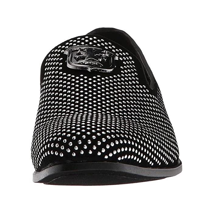 (取寄) ステイシー アダムス メンズ スワッガー スタデッド オーナメント ローファー Stacy Adams men  Swagger Studded Ornament Loafer Black/Silver 取寄) ステイシー アダムス メンズ スワッガー スタデッド