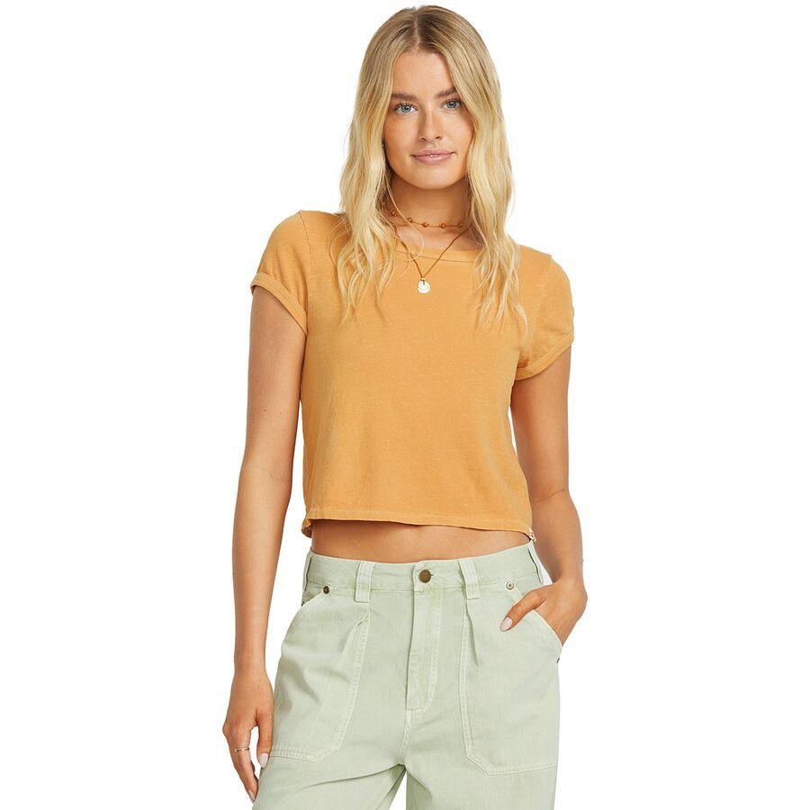 (取寄) ビラボン レディース デイリー T-シャツ ショートスリーブ ニット トップ - ウィメンズ Billabong women Daily T-Shirt Short-Sleeve Knit Top - Women's Biscuit BILLABONG（ビラボン） (取寄) レディース デイリー T-シャツ ショート