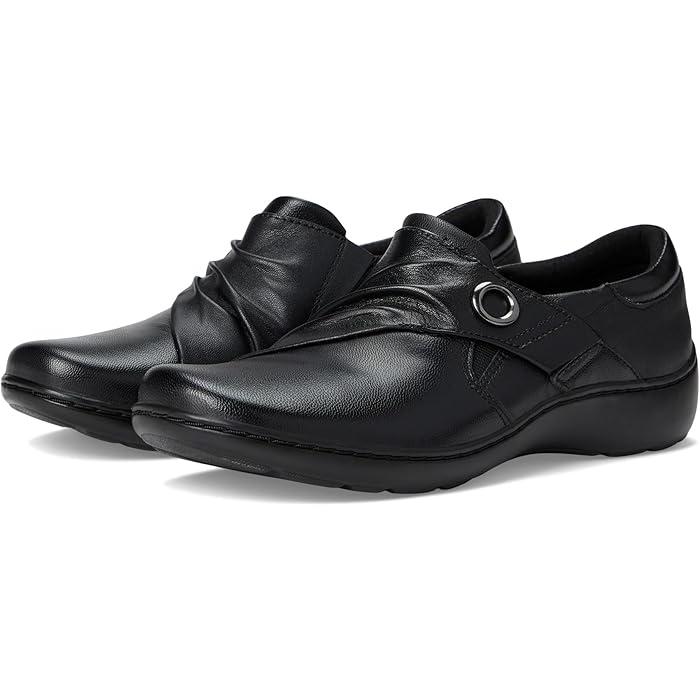 (取寄) クラークス レディース コラ オーブリー Clarks women Cora Aubrie Black Leather Clarks（クラークス） (取寄) レディース コラ オーブリー Clarks
