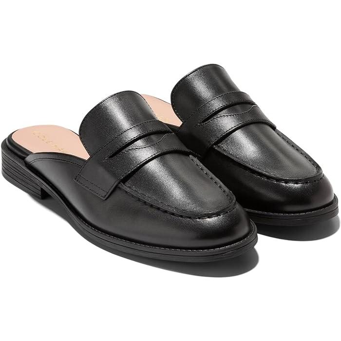 (取寄) コールハーン レディース スタッシ ペニー ミュール Cole Haan women Cole Haan Stassi Penny Mule Black Leather COLE HAAN（コールハーン） (取寄) レディース スタッシ ペニー