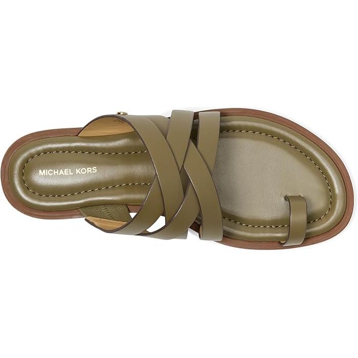 (取寄) マイケルコース レディース ノラ トング サンダル MICHAEL Michael Kors women Nora Thong Sandal Safari Green 取寄) マイケルコース レディース ノラ トング サンダル MICHAEL