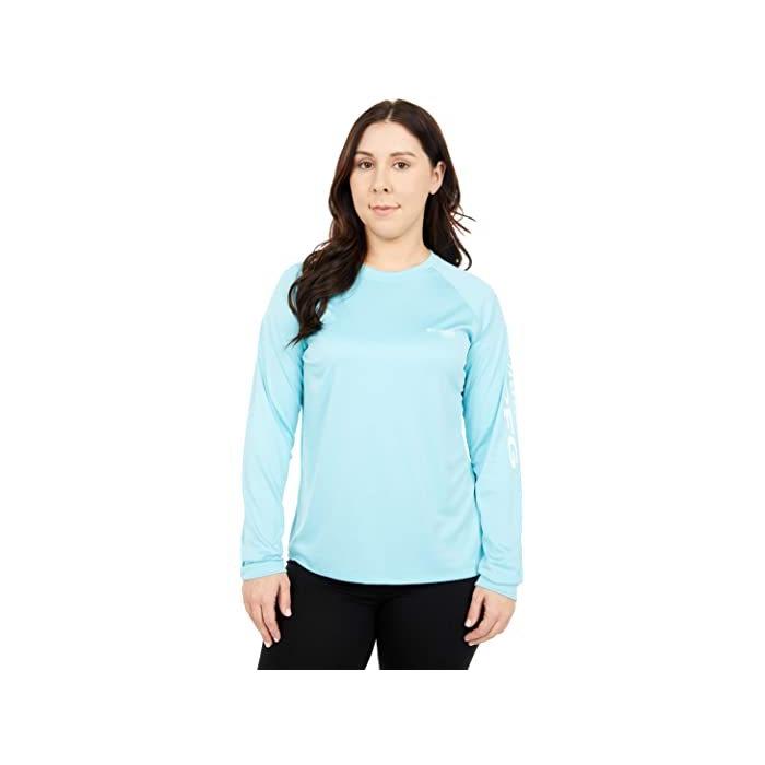 (取寄) コロンビア レディース タイダル ティー リ L/S Columbia women Tidal Tee II L/S Clear Blue/White Logo