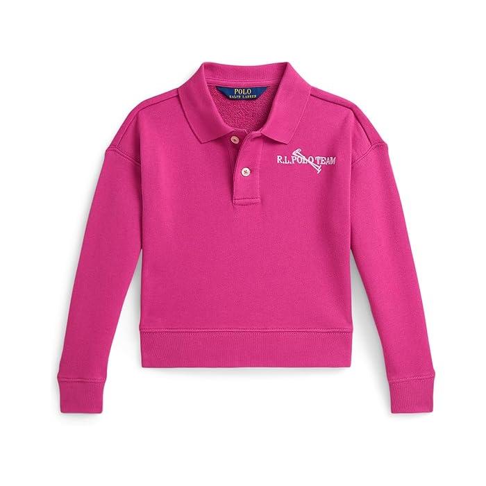 (取寄) ラルフローレン キッズ レディース ポロ チーム テリー ポロ スウェットシャツ (ビッグ キッド) Polo Ralph Lauren Kids women Polo Team Terry Polo Sweatshirt (big Kid) College Pink POLO RALPH LAUREN（ポロ・ラルフローレン） (取寄) ラルフローレン