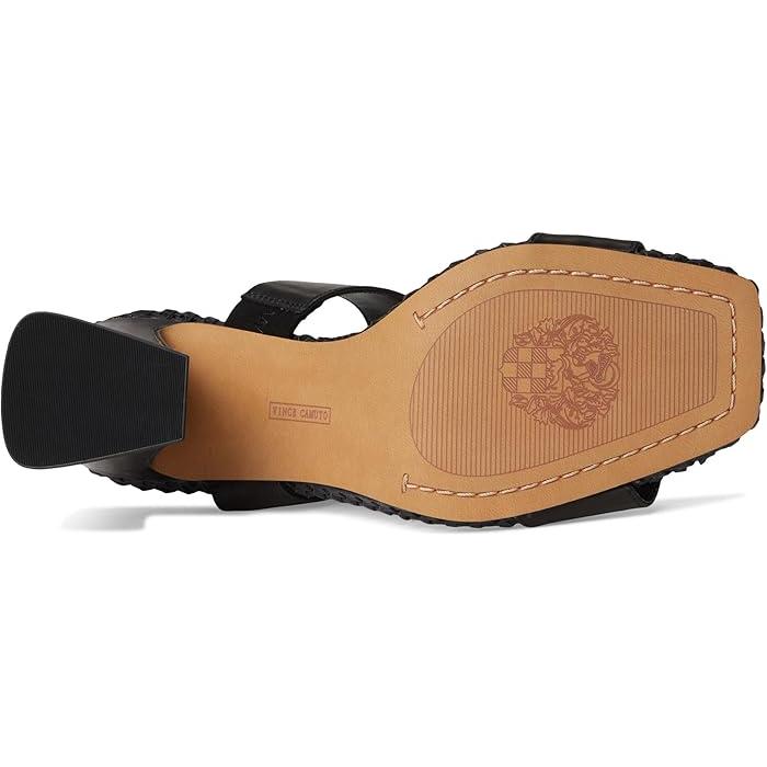 (取寄) ヴィンスカムート レディース カデン ステッチド ブロック ヒール ミュール サンダル Vince Camuto women Kaden Stitched Block Heel Mule Sandals Black VINCE CAMUTO（ヴィンスカムート） (取寄) レディース カデン