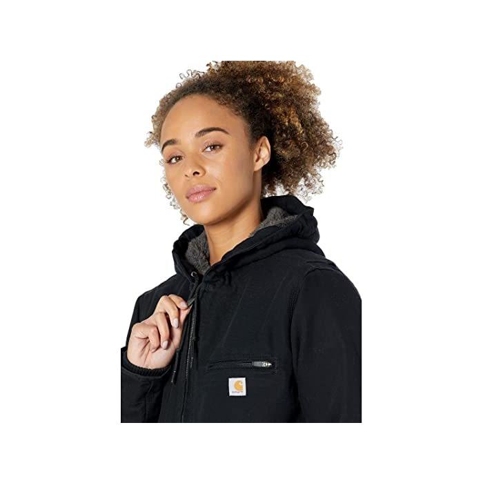 P最大16倍11/12限定 (取寄) カーハート レディース OJ141 シェルパ ライン フーデット ジャケット Carhartt women OJ141 OJ141 シェルパ ライン フーデット