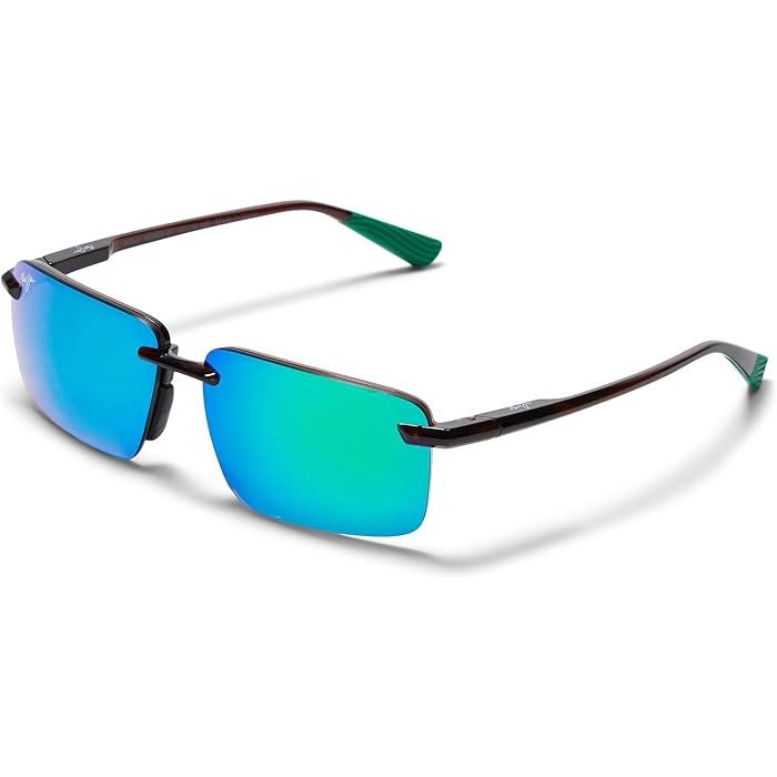 (取寄) マウイ ジム メンズ ラウリマ AF Maui Jim men Laulima AF Shiny Trans Brown/Mauigreen Polarized 取寄) マウイ ジム メンズ ラウリマ AF Maui Jim men Laulima Shiny