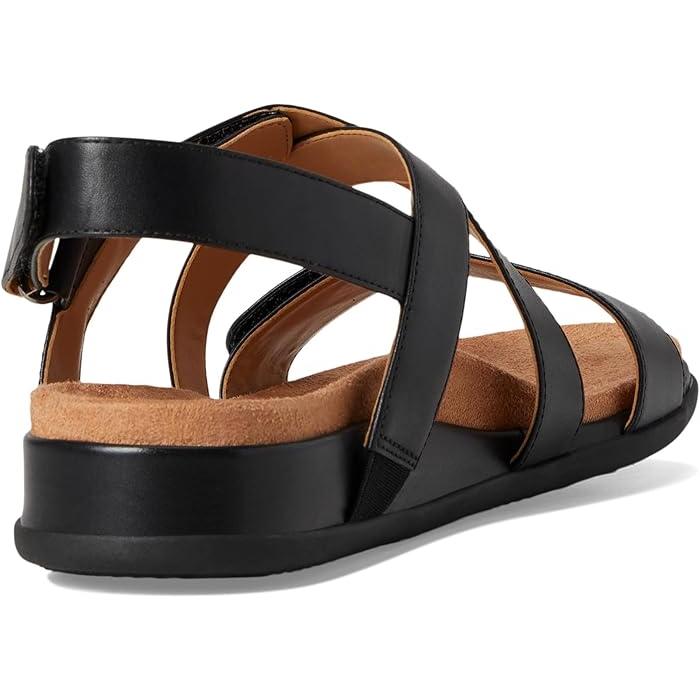 (取寄) バイオニック レディース サイプレス ストラップ サンダル VIONIC women Cypress Strappy Sandals Black Leather vionic（バイオニック） (取寄) サンダル レディース サイプレス