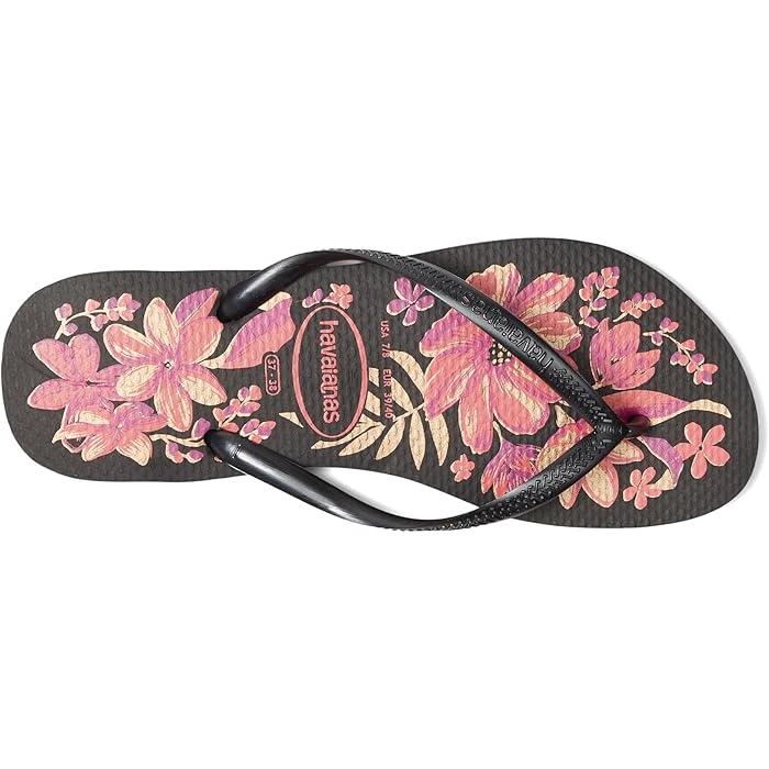 (取寄) ハワイアナス レディース スリム オーガニック フリップ フロップ サンダル Havaianas women Slim Organic Flip Flop Sandal Pink/Gold havaianas（ハワイアナス） (取寄) レディース スリム オーガニック