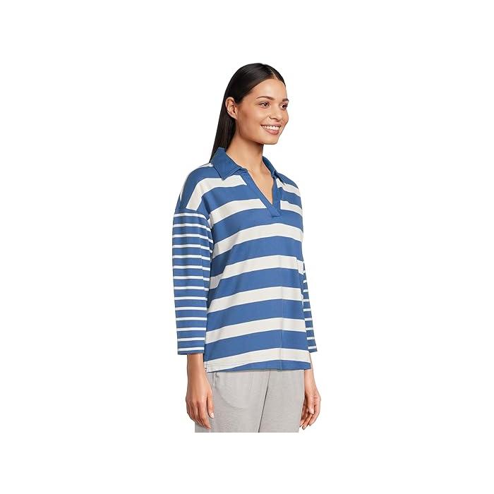 (取寄) エルエルビーン レディース ヘリテージ マリナー スプリットネック ポロ ブロック ストライプ L.L.Bean women Heritage Mariner Split-Neck Polo Blocked