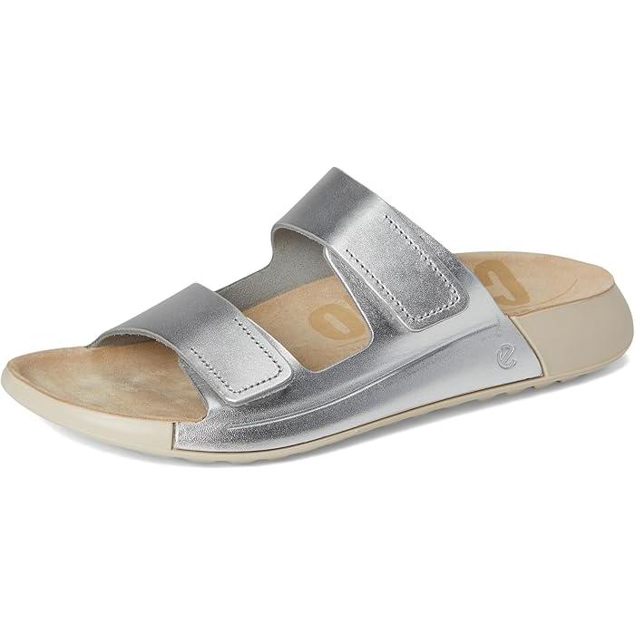 (取寄) エコー レディース コズモ トゥー バンド スライド サンダル ECCO women Cozmo Two Band Slide Sandal Pure Silver llic ecco（エコー） (取寄) レディース コズモ トゥー バンド スライド
