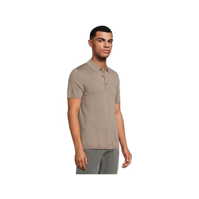 (取寄) オールセインツ メンズ モード メリノ ショート スリーブ ポロ AllSaints men Mode Merino Short Sleeve Polo Chestnut Brown ALLSAINTS（オールセインツ） P最大17倍1/1限定 (取寄) メンズ モード
