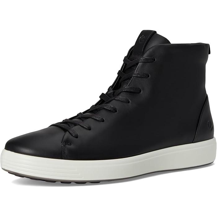 (取寄) エコー メンズ ソフト 7 プレミア ハイ-トップ スニーカー ECCO men ECCO Soft 7 Premier High-Top Sneakers Black ecco（エコー） P最大17倍1/4限定 (取寄) メンズ ソフト 7 プレミア