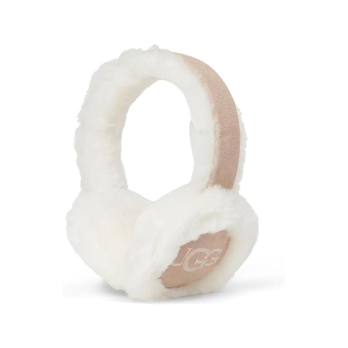 (取寄) アグ レディース ウォーター レジスタント シープスキン イヤーマフス ウィズ エンブロイダー ロゴ UGG women Water Resistant Sheepskin Earmuffs With Embroidered Logo Sand UGG（アグ） (取寄) レディース ウォーター レジスタント シープスキン