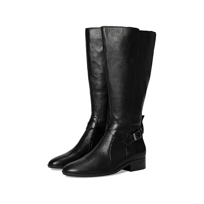 (取寄) ナチュラライザー レディース ワイド カーフ ブーツ Naturalizer women Rena2 Wide Calf Boots Black Leather Naturalizer（ナチュラライザー） (取寄) レディース エクストラ