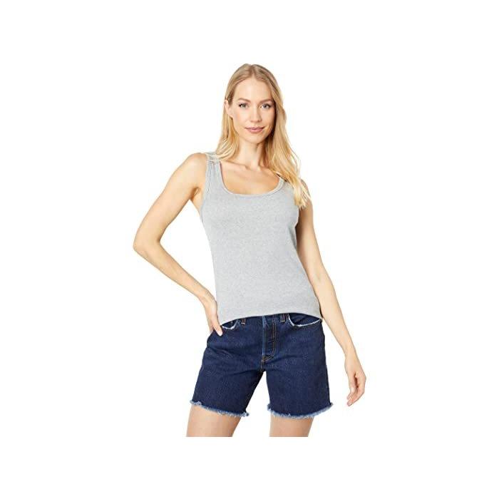 (取寄) スプレンディッド レディース 1X1 クラシック タンク トップ Splendid women 1x1 Classic Tank Top Heather Grey 1