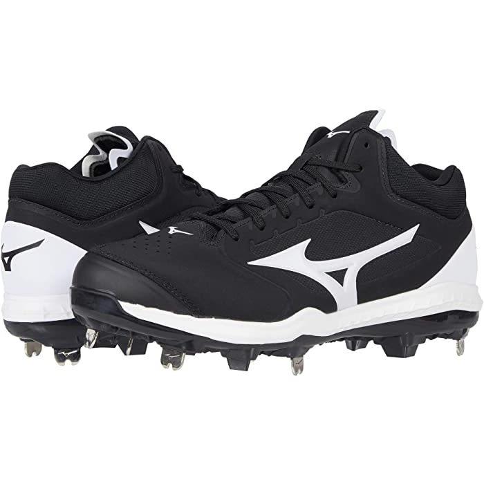 最大10 Offクーポン ミズノ メンズ シューズ 靴 野球 ソフトボール スパイク 取寄 ミズノ レディース スウィープ 5 ミッド メタル ソフトボール クリート Mizuno Women S Sweep 5 Mid Metal Softball Cleat Black White スパイク シューズ
