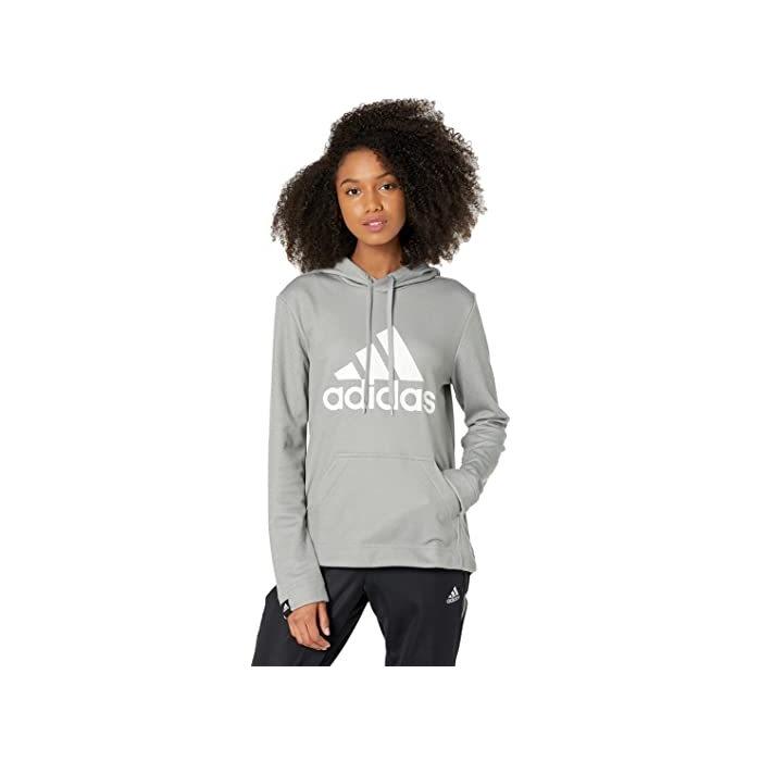 人気ブラドン ビッグ ゴー アンド ゲーム レディース 取寄 アディダス トレーナー パーカー レディース アディダス ロゴ White Three Chalk Grey Hoodie Logo Big Go Game Women S Adidas フーディ トップス