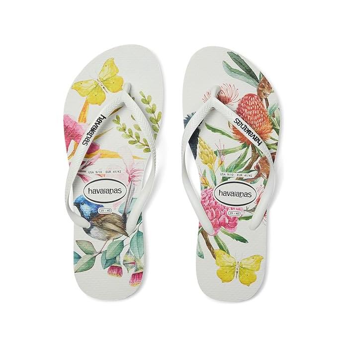 (取寄) ハワイアナス レディース スリム フローラ サンダル Havaianas women Slim Flora Sandals White havaianas（ハワイアナス） (取寄) レディース スリム フローラ