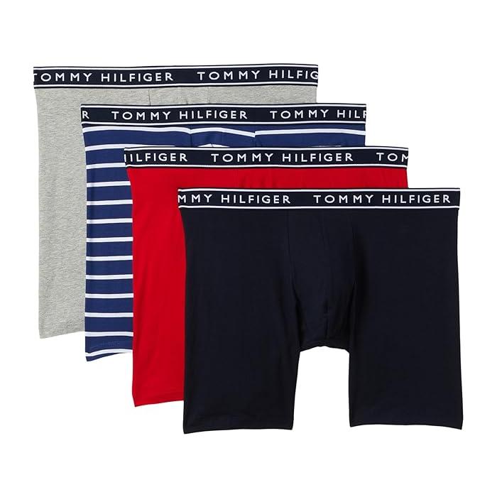 (取寄) トミーヒルフィガー メンズ コットン ストレッチ 4-パック ボクサー ブリーフ   men Cotton Stretch 4-pack Boxer Brief Pacific Blue TOMMY HILFIGER（トミー・ヒルフィガー） (取寄) メンズ コットン
