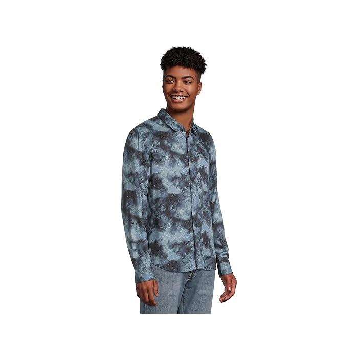 (取寄) ジョン バルベイトス メンズ ロドニー シャツ John Varvatos men Rodney Shirt W673W25 Titanium Blue JOHN VARVATOS（ジョン ヴァルヴェイトス） P最大17倍1/1限定 (取寄