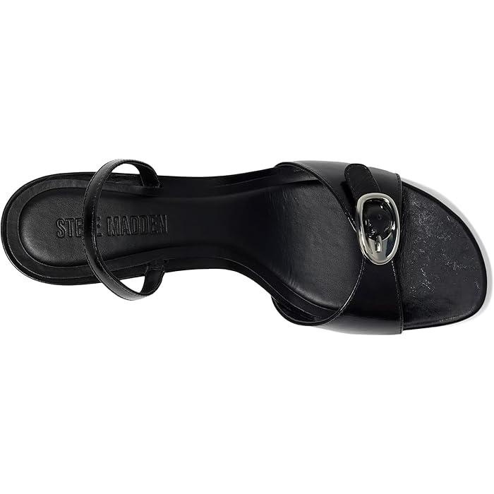 (取寄) スティーブマデン レディース ヘンリエッタ Steve Madden women Henrietta Black Leather STEVE MADDEN（スティーブ・マデン） P最大17倍1/1限定 (取寄