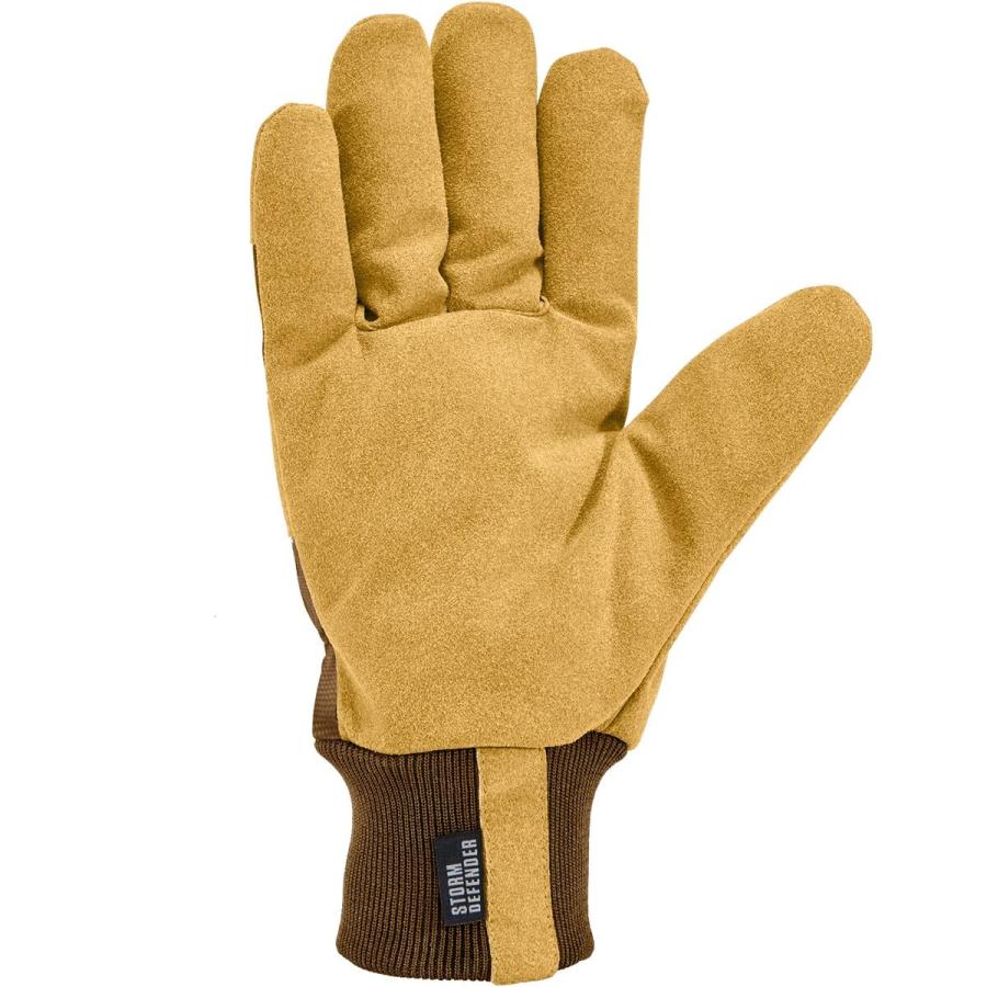 (取寄) メンズ ストーム ディフェンダー インサレーテッド フリース カフ グローブ - メンズ Carhartt Gloves men Storm Defender Insulated Fleece Cuff Glove - Men's Brown Black 取寄) メンズ ストーム ディフェンダー インサレーテッド ニット カフ
