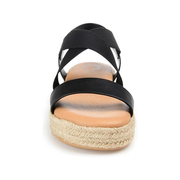 (取寄) ジュルネ コレクション レディース コンフォート フォーム キャロライン サンダル Journee Collection women Comfort Foam Caroline Sandal Black 取寄) ジュルネ コレクション レディース コンフォート フォーム