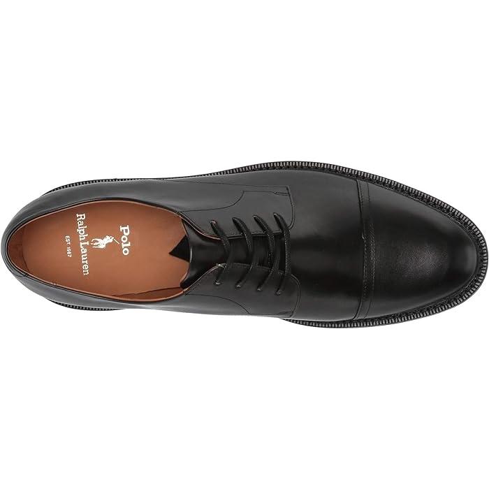 (取寄) ラルフローレン メンズ アシャー キャップ トゥ Polo Ralph Lauren men Asher Cap Toe Black Calf Leather | POLO RALPH LAUREN | 01