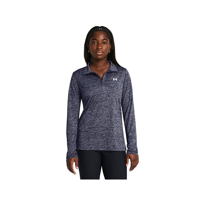 (取寄) アンダーアーマー レディース テック 1/4 ジップ ツイスト Under Armour women Under Armour Tech 1/4 Zip Twist Black/White UNDER ARMOUR（アンダーアーマー） P最大17倍1/1限定 (取寄