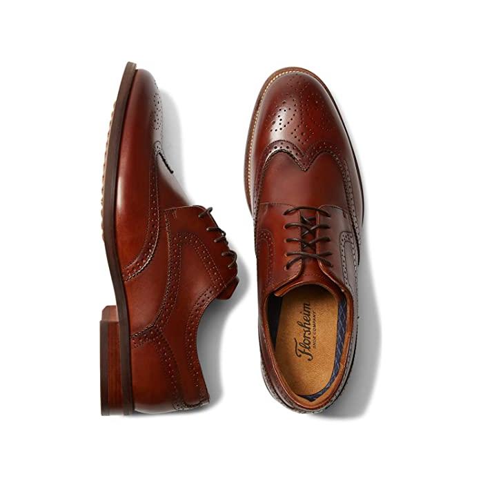 (取寄) フローシャイム メンズ ルッチ ウイング ティップ オックスフォード Florsheim men  Rucci Wing Tip Oxford Cognac Smooth 取寄) フローシャイム メンズ ルッチ ウイング ティップ
