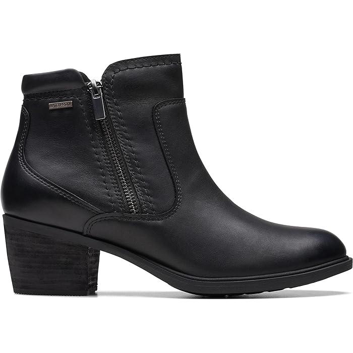 (取寄) クラークス レディース シューズ 靴 ネヴァ ジップ ウォータープルーフ Clarks women Neva Zip Waterproof Black Leather｜jetrag｜05