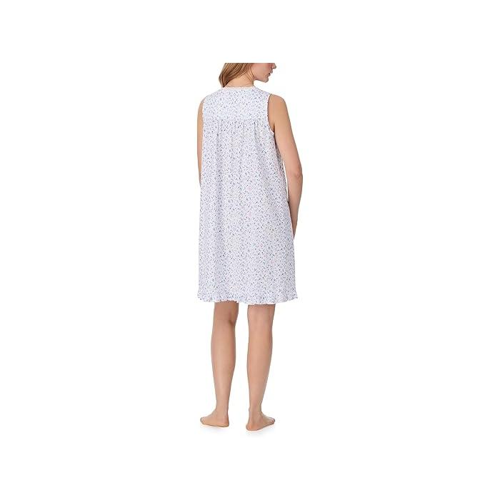 (取寄) アイリーン ウエスト レディース ショート スリーブレス ナイトガウン Eileen West women Short Sleeveless Nightgown White Ground Ditsy Floral ❷EILEEN WEST nightgown ナイトウェア 取寄) アイリーン ウエスト