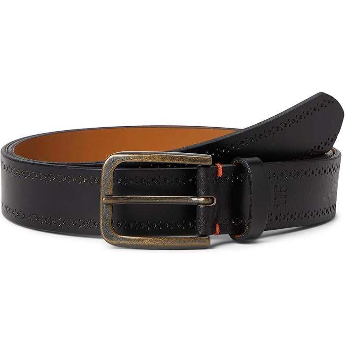 (取寄) ジョンストン&マーフィー メンズ アニバーサリー ブローグ レザー ベルト Johnston & Murphy men 175th Anniversary Brogue Leather Belt Navy JOHNSTON&MURPHY（ジョンストンアンドマーフィー） (取寄