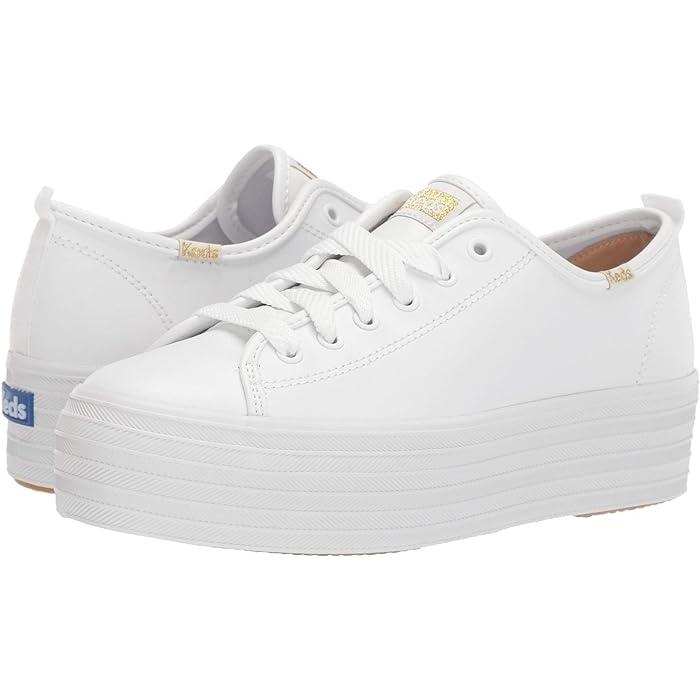(取寄) ケッズ レディース トリプル アップ レザー Keds women Triple Up Leather White/Gold Keds（ケッズ） (取寄) レディース トリプル アップ レザー Keds women