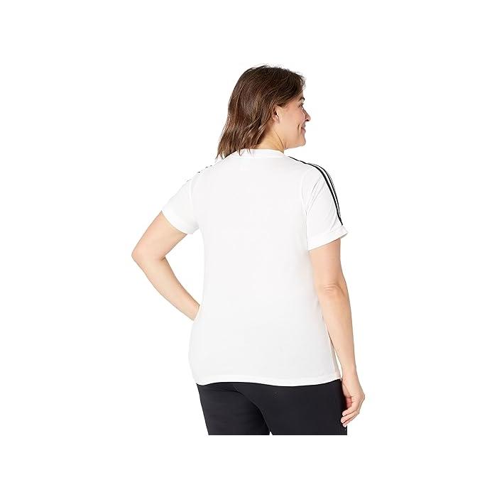 (取寄) アディダス オリジナルス レディース プラス サイズ 3ストライプ Tシャツ adidas Originals women adidas Originals Plus Size 3-Stripes Tee White｜jetrag｜02