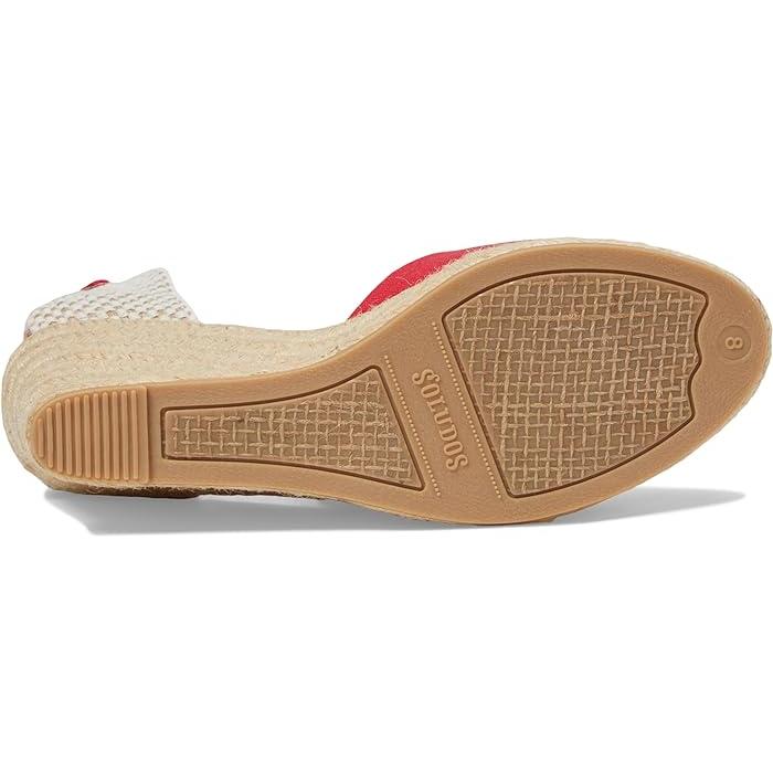 (取寄) ソルドス レディース レザー マルセイユ ウェッジ Soludos women Leather Marseille Wedge Flamenco Red SOLUDOS（ソルドス） (取寄) レディース マルセイユ ウェッジ