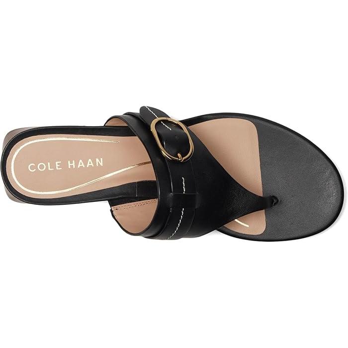 (取寄) コールハーン レディース ゲイル トング サンダル Cole Haan women Gayle Thong Sandal Black Leather COLE HAAN（コールハーン） (取寄) レディース ゲイル トング サンダル