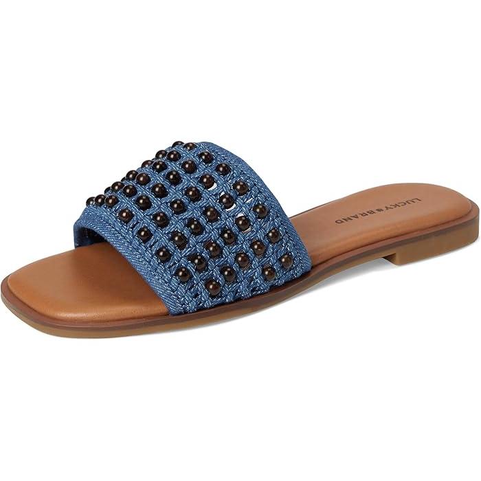 (取寄) ラッキーブランド レディース ビーデッド フラッツ サンダル Lucky Brand women Gidya Beaded Flat Sandals Medium/Brown | LUCKY BRAND | 06