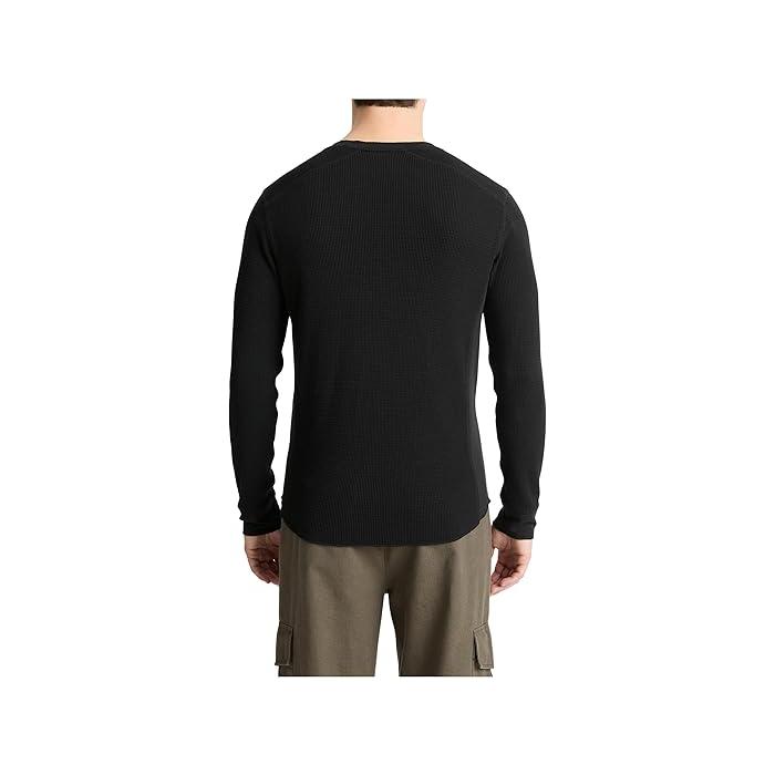 (取寄) ヴィンス メンズ サーマル ロング スリーブ クルー Vince men Thermal Long Sleeve Crew Black VINCE（ヴィンス） (取寄) メンズ サーマル ロング スリーブ クルー