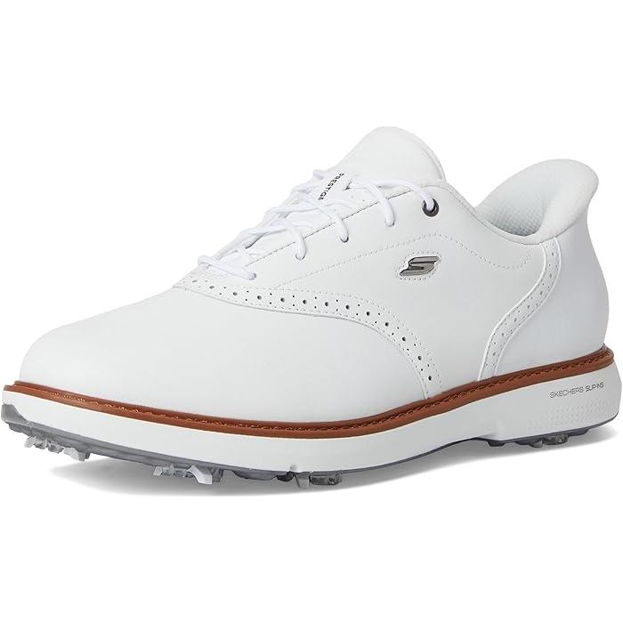 (取寄) スケッチャーズ ゴルフ メンズ プレステージ スリップ-イン アーチフィット スパイクド ゴルフ シューズ Skechers GO GOLF men Prestige Slip-In ArchFit Spiked Golf Shoe White SKECHERS（スケッチャーズ） (取寄) ゴルフ メンズ プレステージ