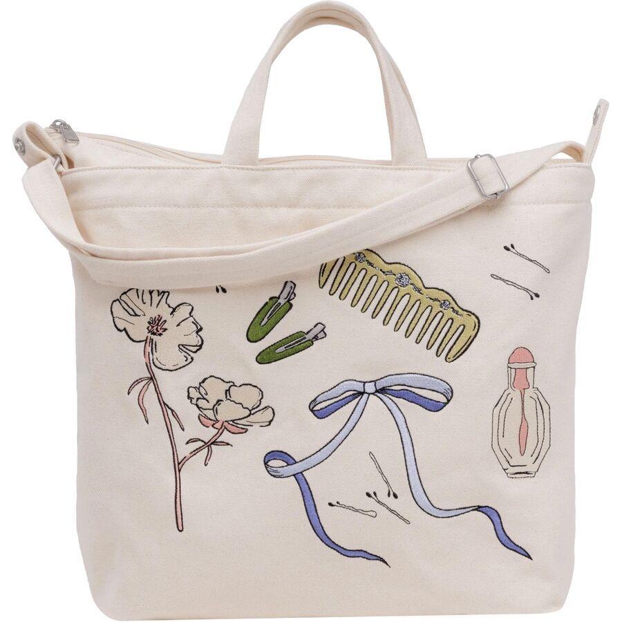 (取寄) バグー ホリゾンタル ジップ ダック バッグ BAGGU Horizontal Zip Duck Bag Natural Grid BAGGU（バグゥ） (取寄) バグー ホリゾンタル ジップ ダック バッグ