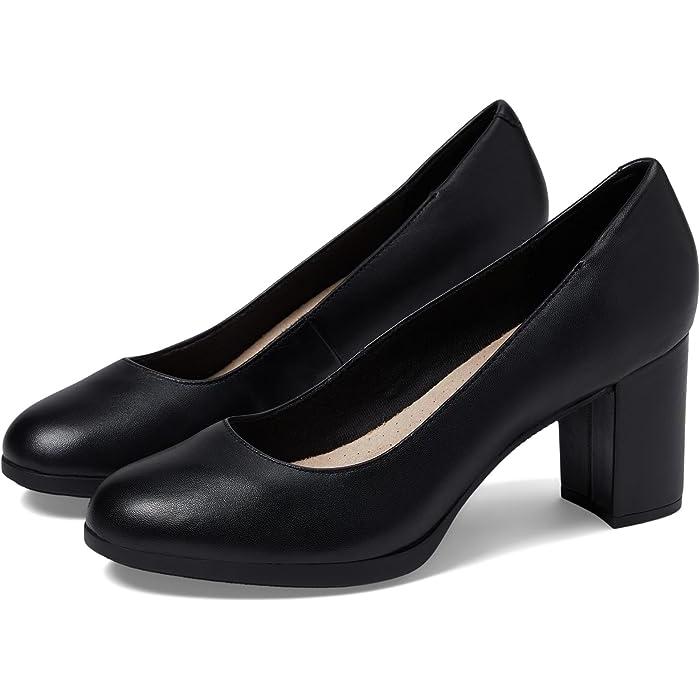 (取寄) クラークス レディース スキップ Clarks women Clarks Bayla Skip Black Leather Clarks（クラークス） (取寄) シューズ レディース バイラ スキップ