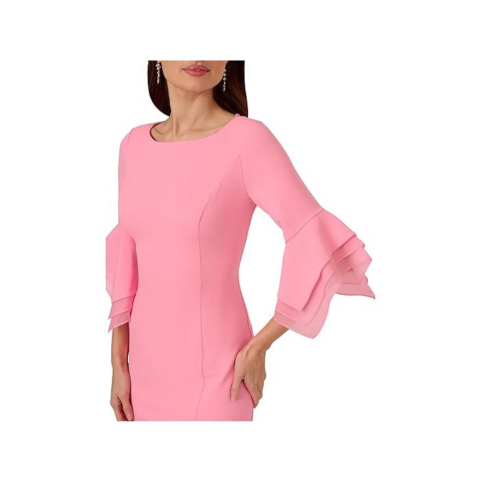 Adrianna Papell ニット クレープ ティアード スリーブ ドレス ADRIANNA PAPELL (取寄) アドリアナ パぺル レディース ニット