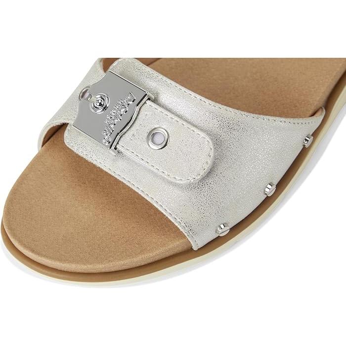 (取寄) ドクターショール レディース ナイス アイコニック フラッツ サンダル Dr. Scholl's women Nice Iconic Flat Sandal llic Silver Grey ドクターショール（Dr.Scholl） (取寄) レディース ナイス アイ