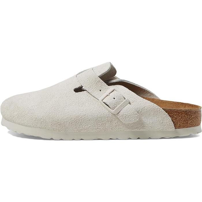 (取寄) ビルケンシュトック レディース ボストン ソフト フットベッド - スエード Birkenstock women Birkenstock Boston Soft Footbed - Suede Antique White BIRKENSTOCK（ビルケンシュトック） (取寄) レディース ボストン