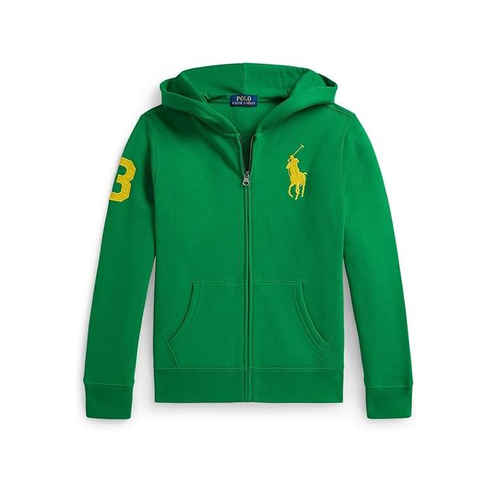 (取寄) ラルフローレン キッズ メンズ ビッグ ポニー フリース フルジップ ブーディ (ビッグ キッド) Polo Ralph Lauren Kids men Big Pony Fleece Full-zip Hoodie (big Kid) Cruise Green POLO RALPH LAUREN（ポロ・ラルフローレン） (取寄) ラルフローレン