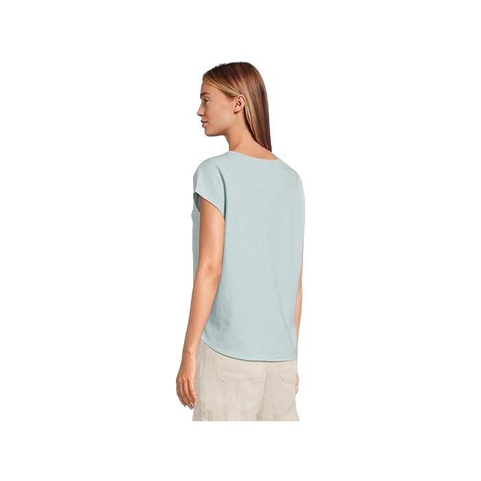 (取寄) エルエルビーン レディース コットン リネン ティー スクープ ネック L.L.Bean women Cotton Linen Tee Scoop Neck Pale Turquoise