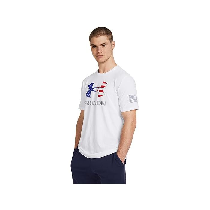 (取寄) アンダーアーマー メンズ フリーダム ロゴ Tシャツ Under Armour men Freedom Logo T-Shirt White/Steel UNDER ARMOUR（アンダーアーマー） P最大17倍1/1限定 (取寄) メンズ