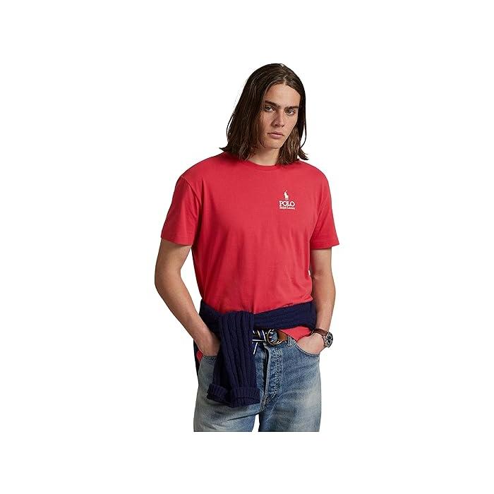 (取寄) ラルフローレン メンズ クラシック フィット ロゴ ジャージ T-シャツ Polo Ralph Lauren men Classic Fit Logo Jersey T-Shirt Classic Wine POLO RALPH LAUREN（ポロ・ラルフローレン） (取寄) ラルフローレン